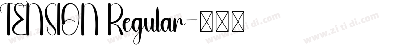 TENSION Regular字体转换